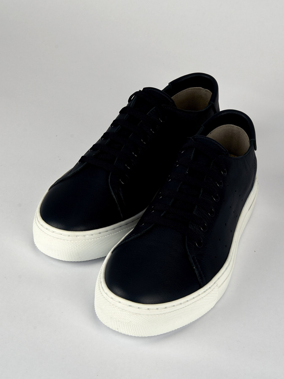 Sneakers blu leather