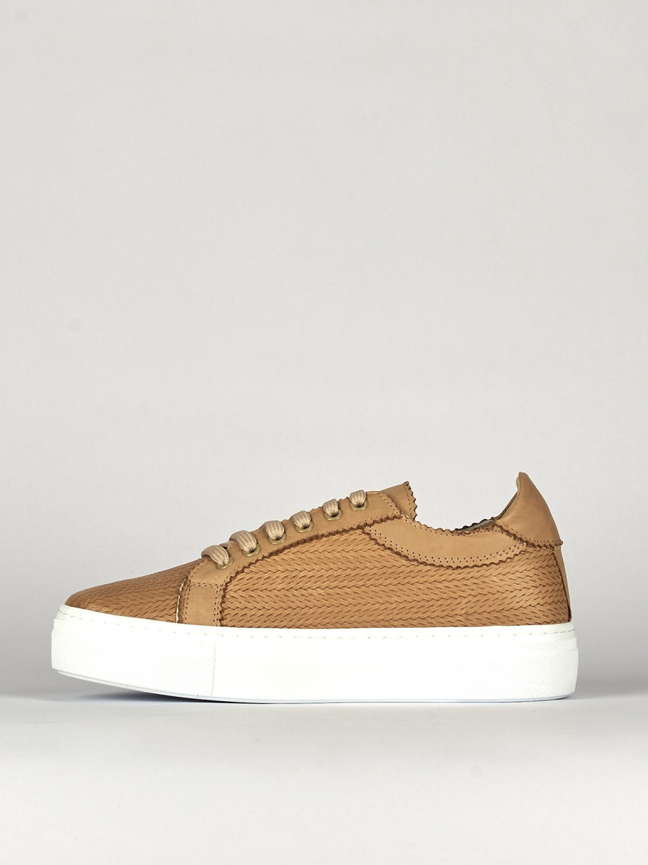 Sneakers pelle beige