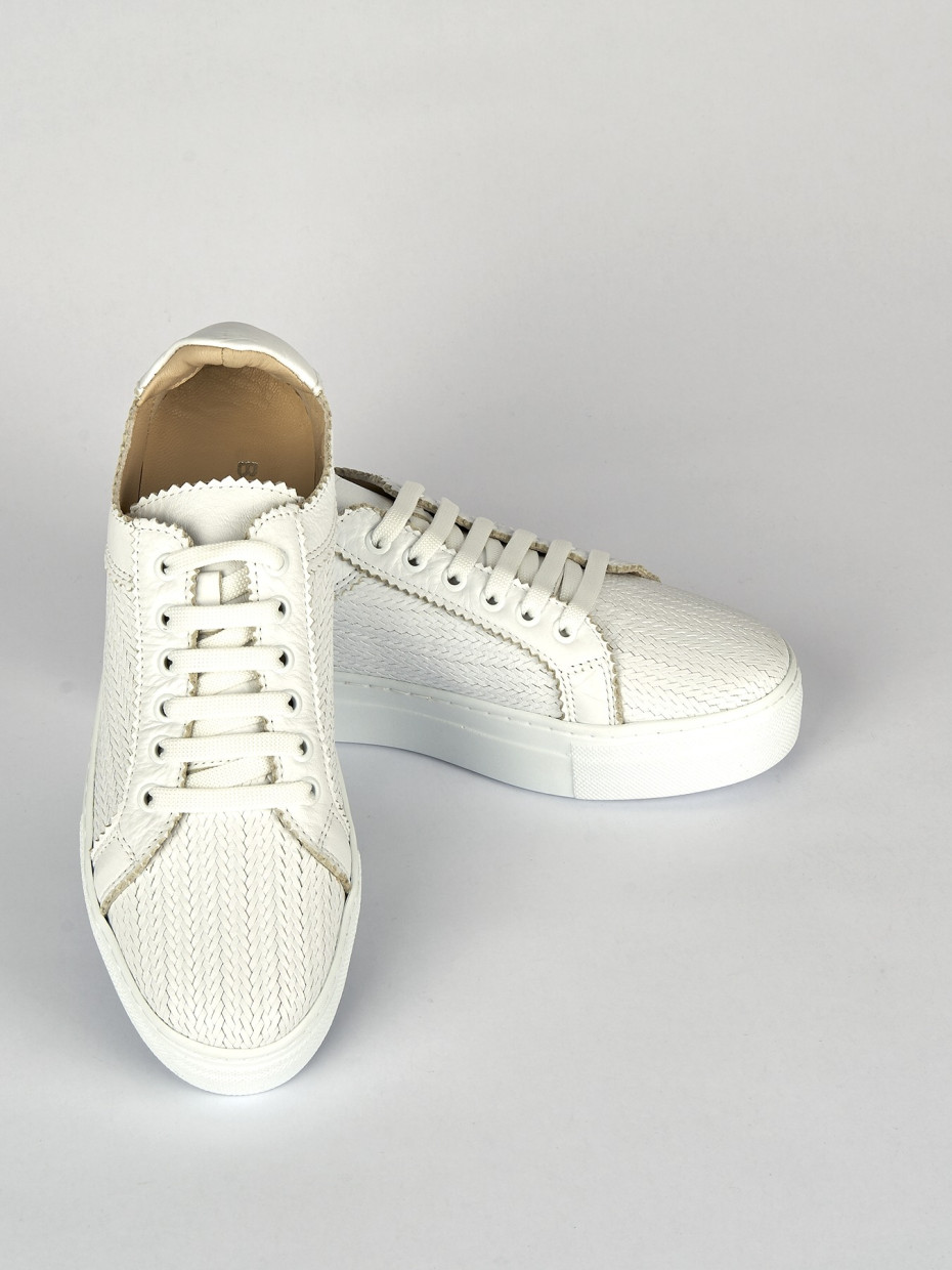 Sneakers pelle bianco