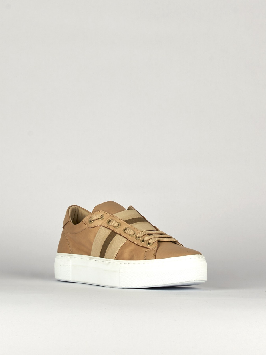 Sneakers pelle beige