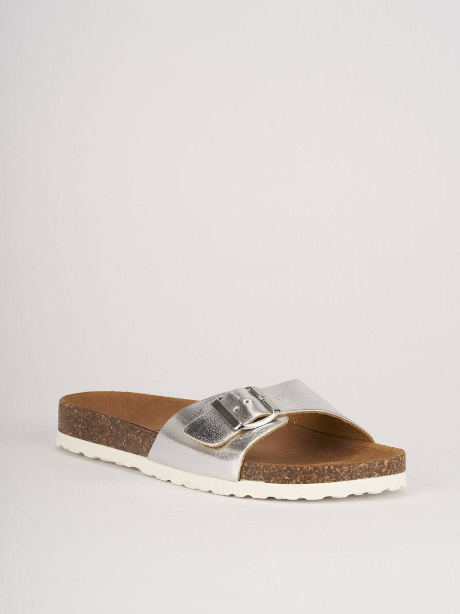 Slippers silver leather
