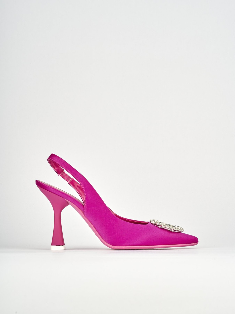 Pumps heel 9 cm pink satin