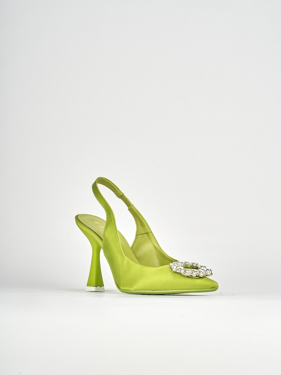 Green satin pumps deals