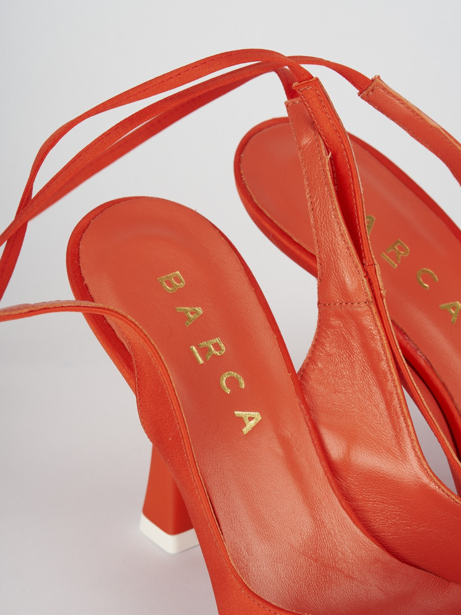 Pumps heel 9 cm orange satin