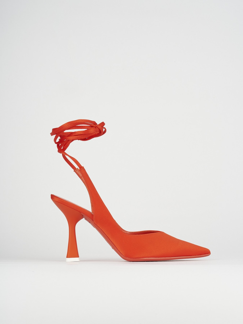 Pumps heel 9 cm orange satin