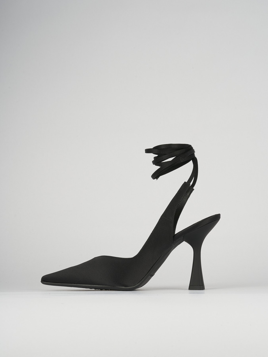 Black satin pumps 2 new arrivals inch heel
