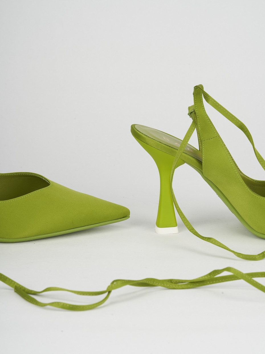 Green satin pumps new arrivals