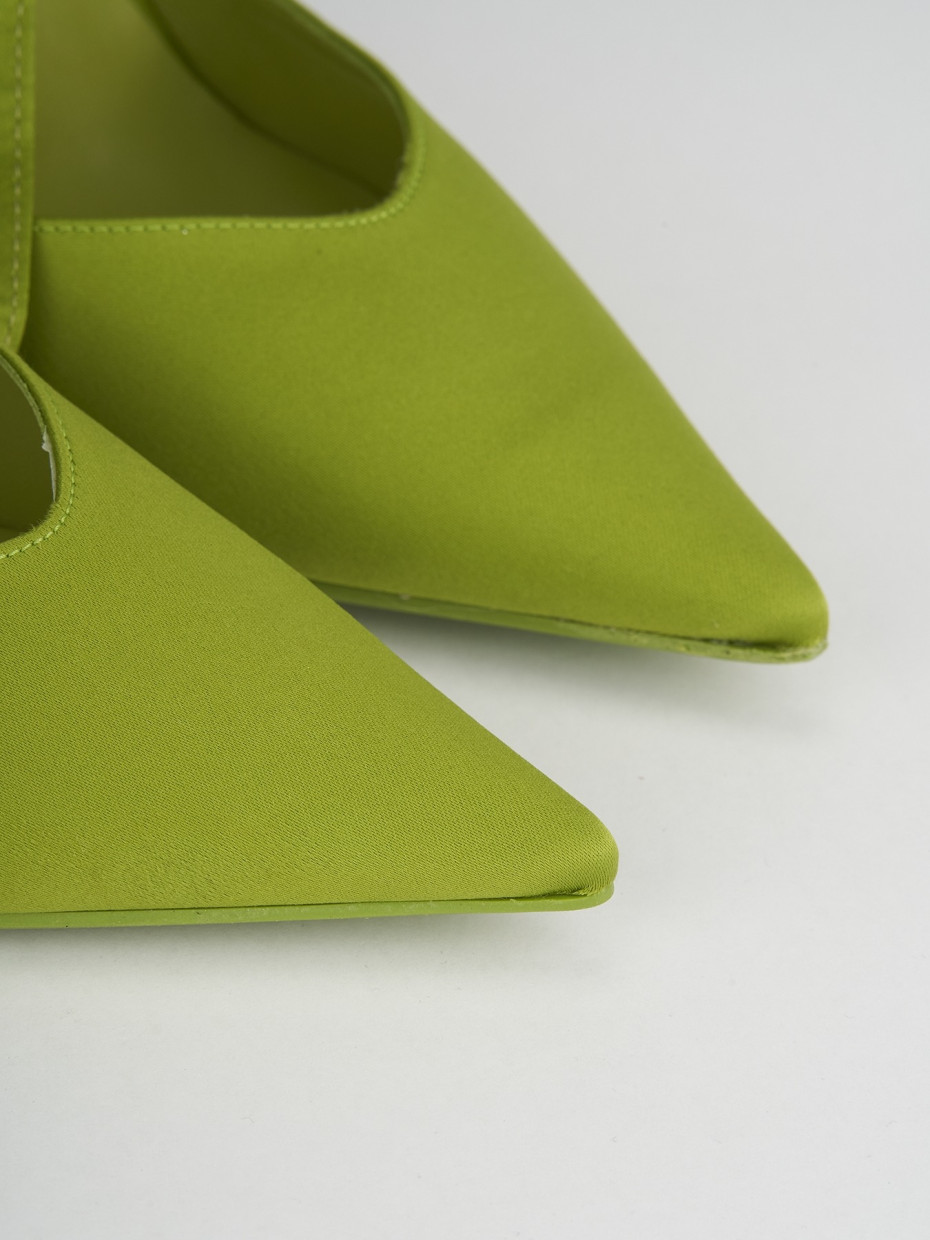 Pumps heel 9 cm green satin