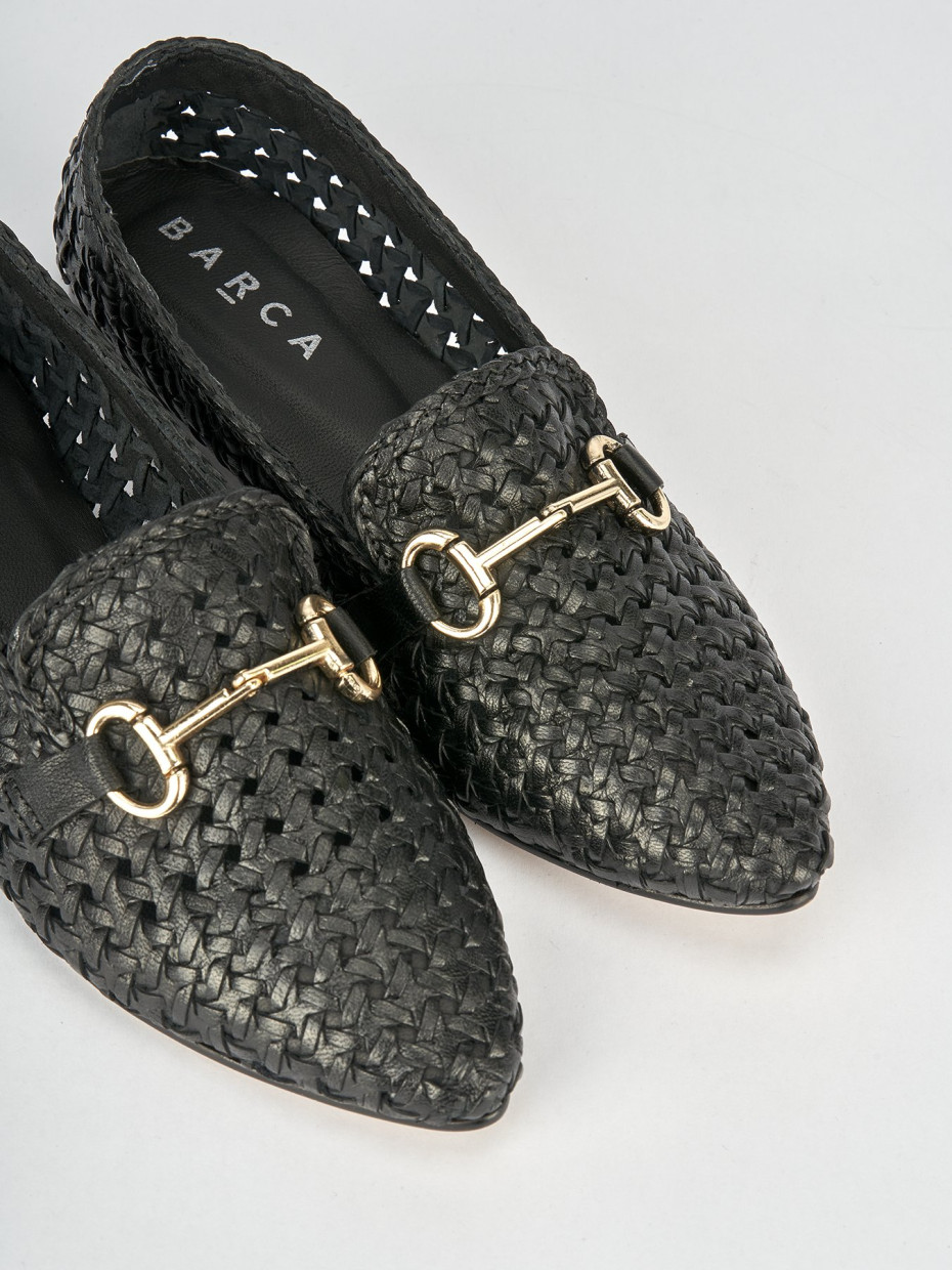 Mocassini tacco 1cm pelle nero