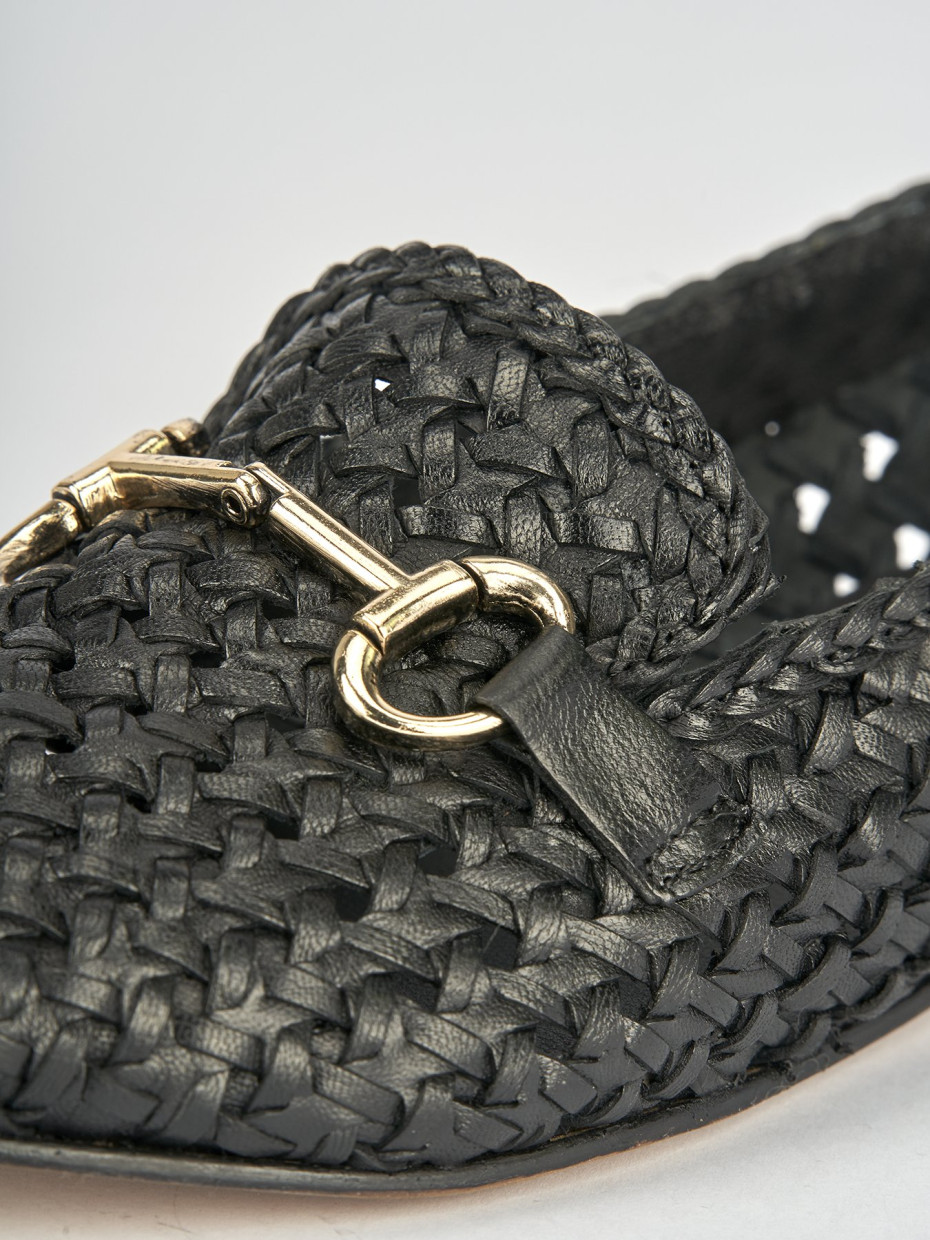 Mocassini tacco 1cm pelle nero