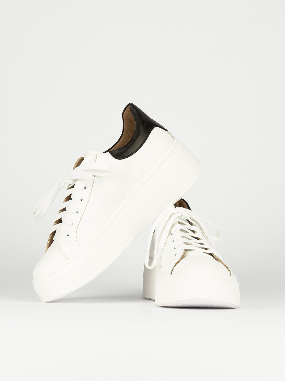 Sneakers pelle bianco