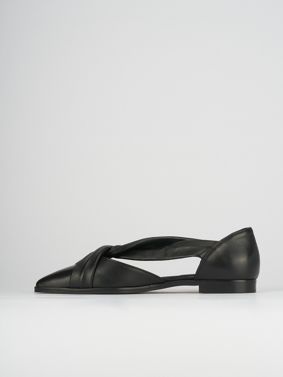 Ballerine tacco 1cm pelle nero