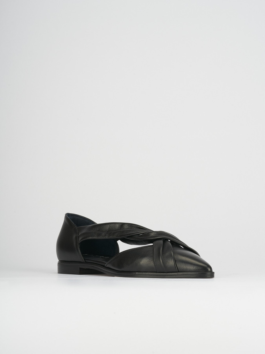 Ballerine tacco 1cm pelle nero