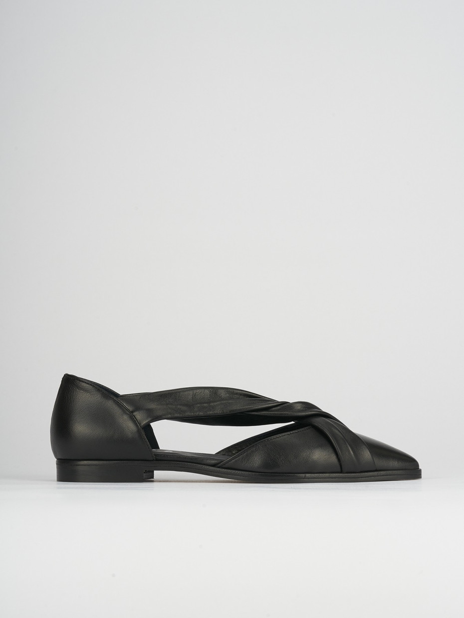 Ballerine tacco 1cm pelle nero