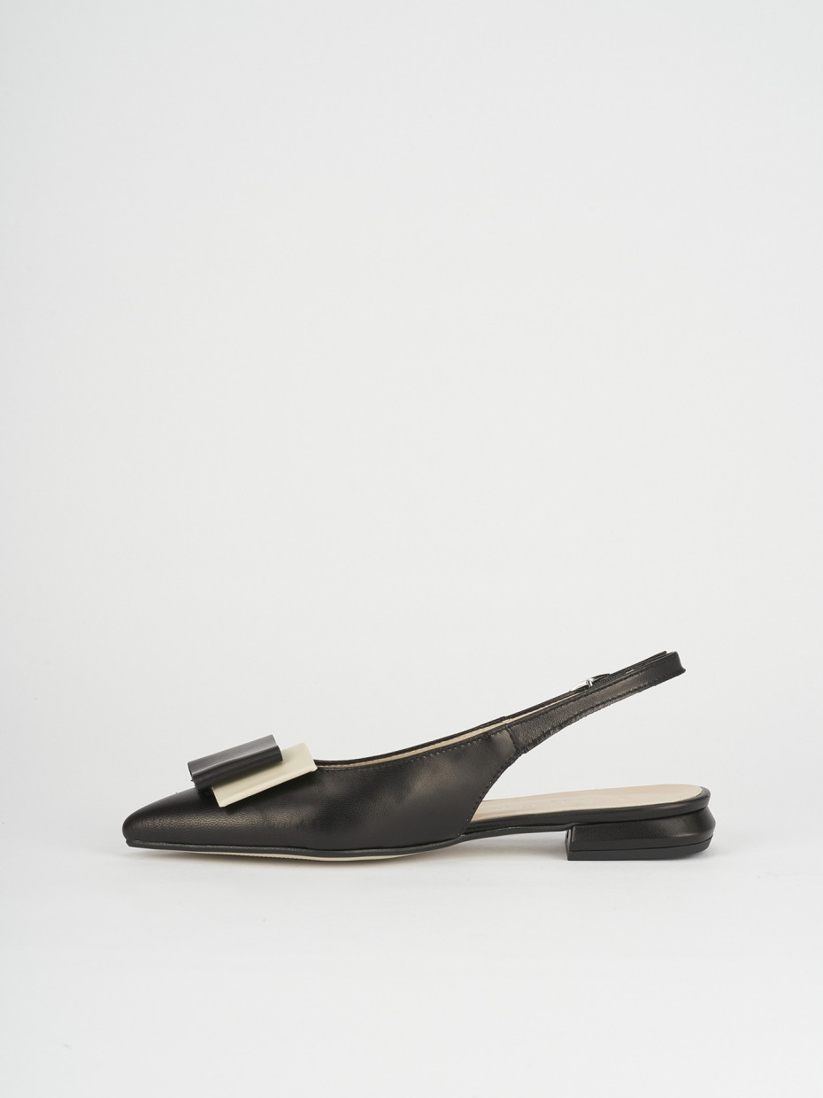 Ballerine tacco 1cm pelle nero