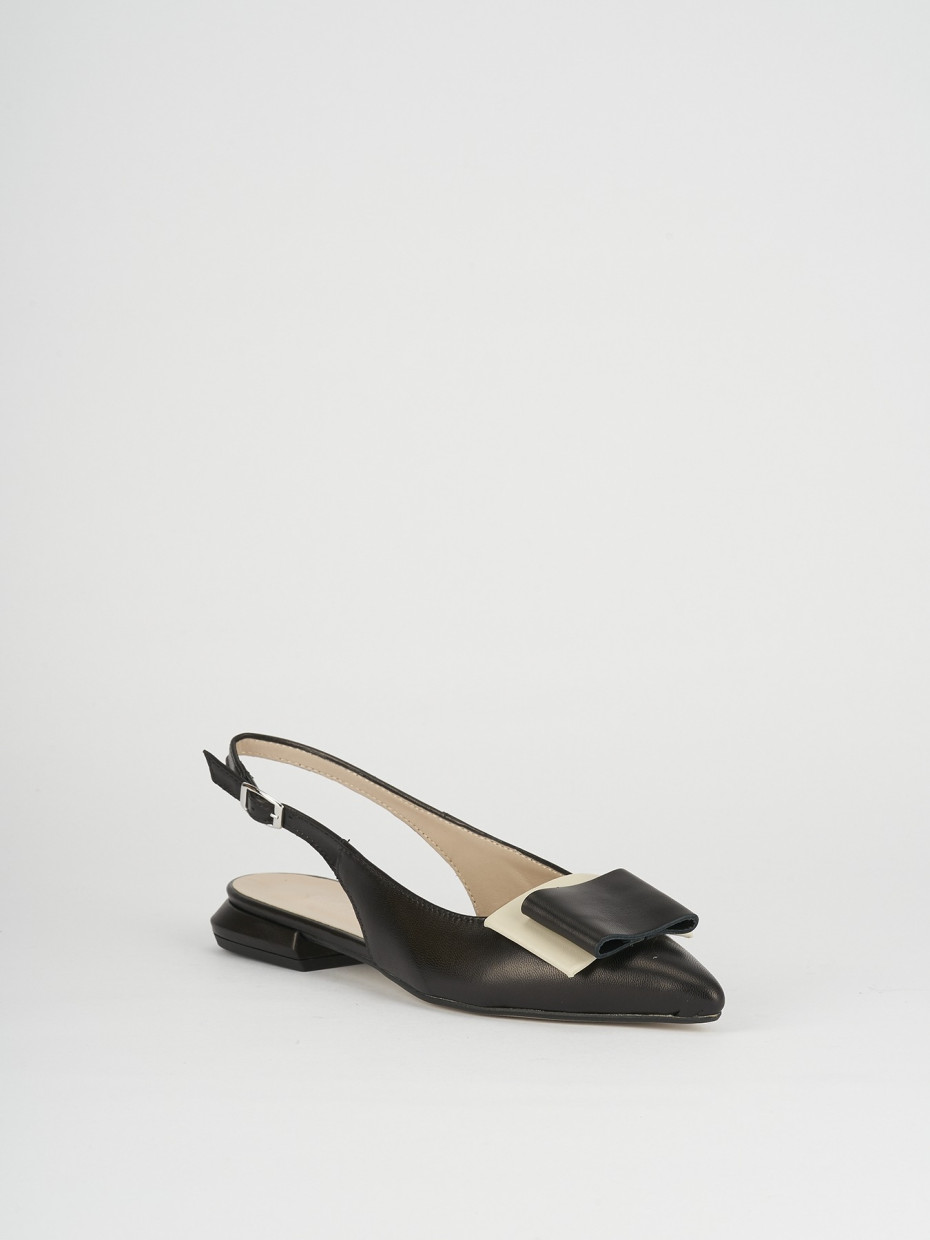 Ballerine tacco 1cm pelle nero