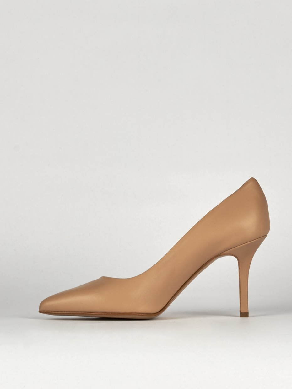Decolte' tacco 7 cm rosa pelle