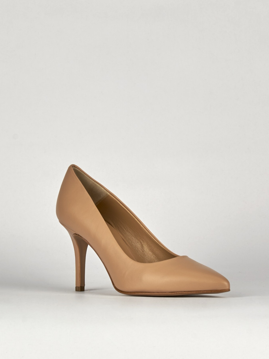 Decolte' tacco 7 cm rosa pelle