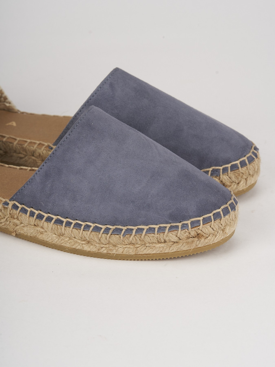 Espadrillas heel 2 cm light blue chamois