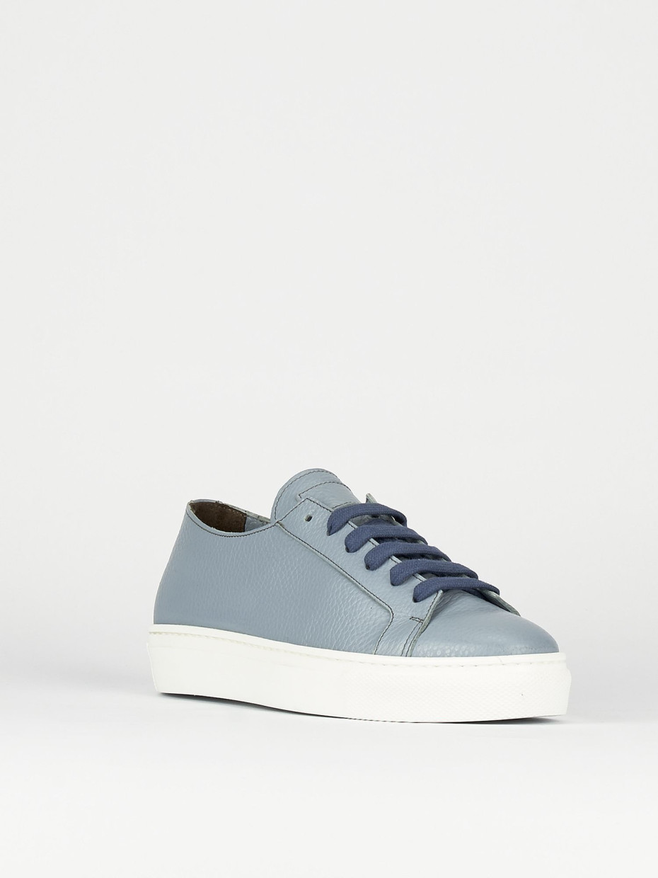 Sneakers pelle azzurro