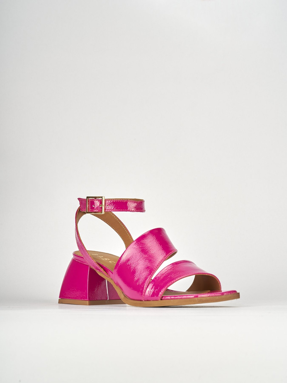 Sandali tacco 5cm pelle rosa