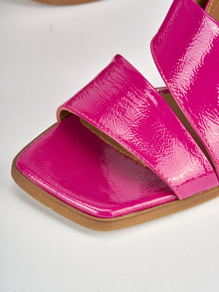 Sandali tacco 5cm pelle rosa