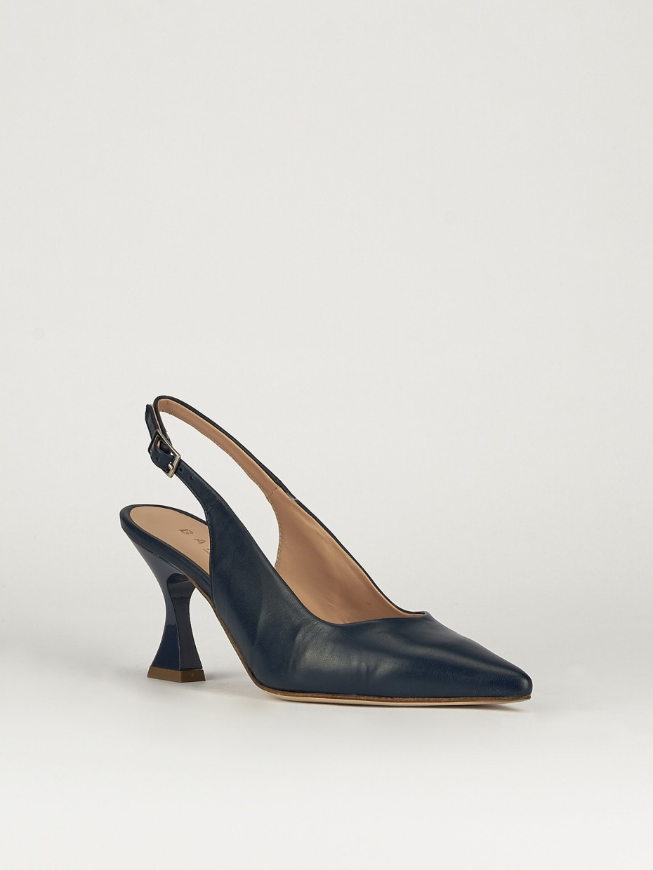 Pumps heel 7 cm blu leather