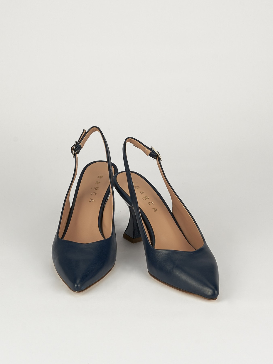 Pumps heel 7 cm blu leather