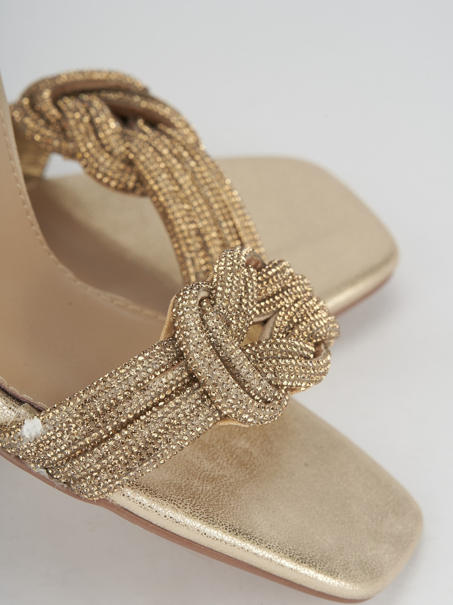 Sandali tacco 8cm pelle bronzo