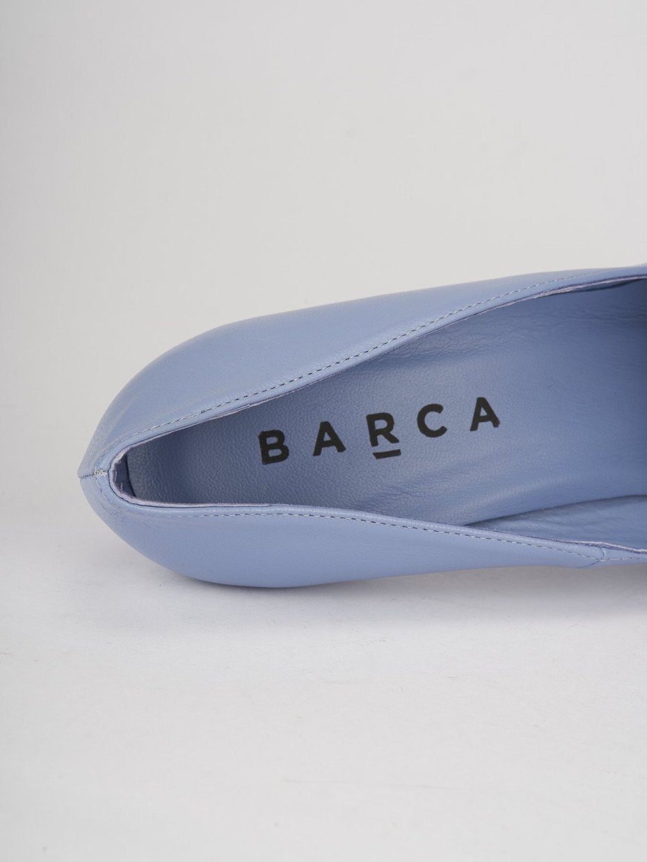 Décolleté e slingback tacco 10cm pelle azzurro