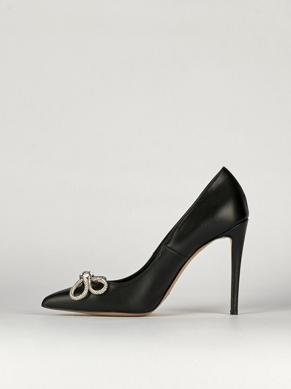 Pumps heel 10 cm black leather