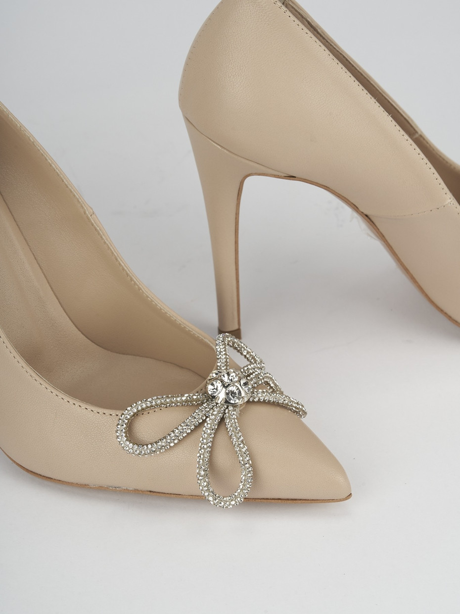 Pumps heel 10 cm pink leather