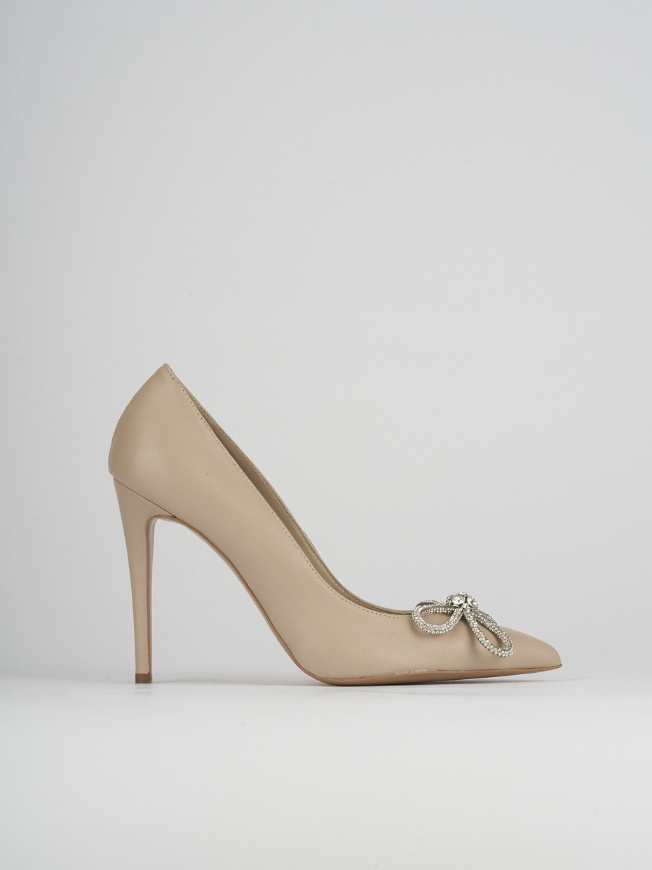 Decolte' tacco 10 cm rosa pelle