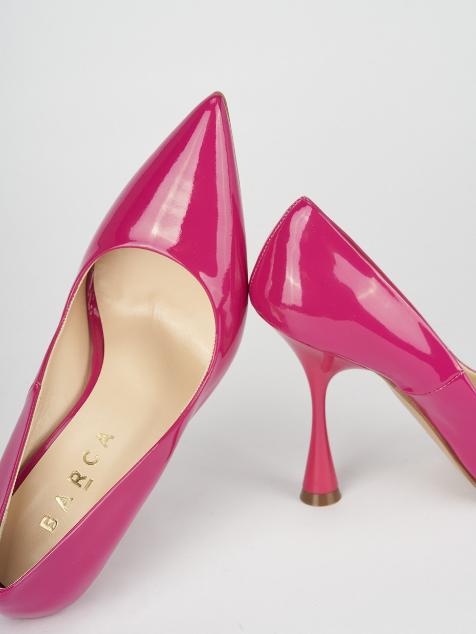 Decolte' tacco 9 cm rosa vernice