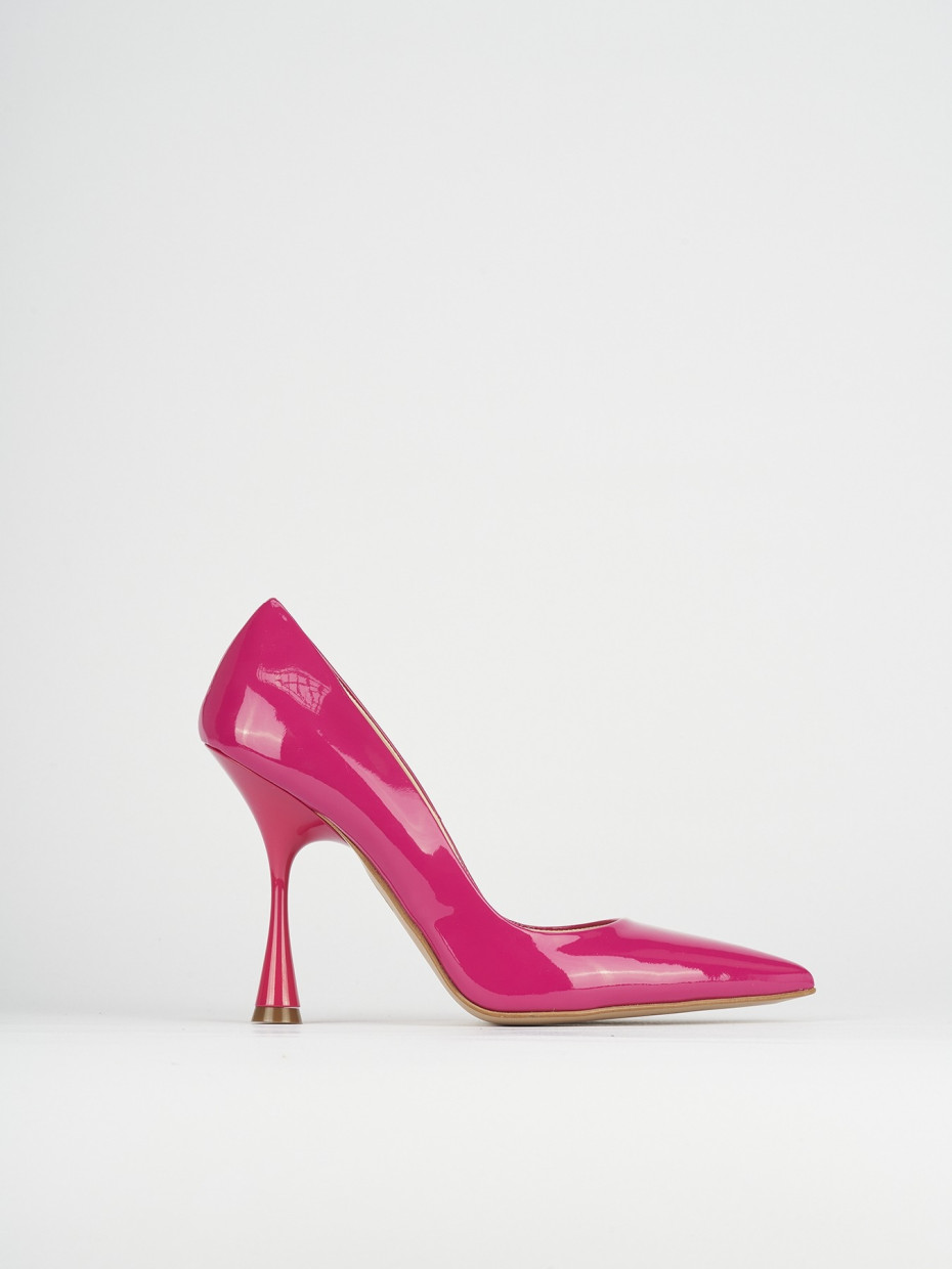 Decolte' tacco 9 cm rosa vernice