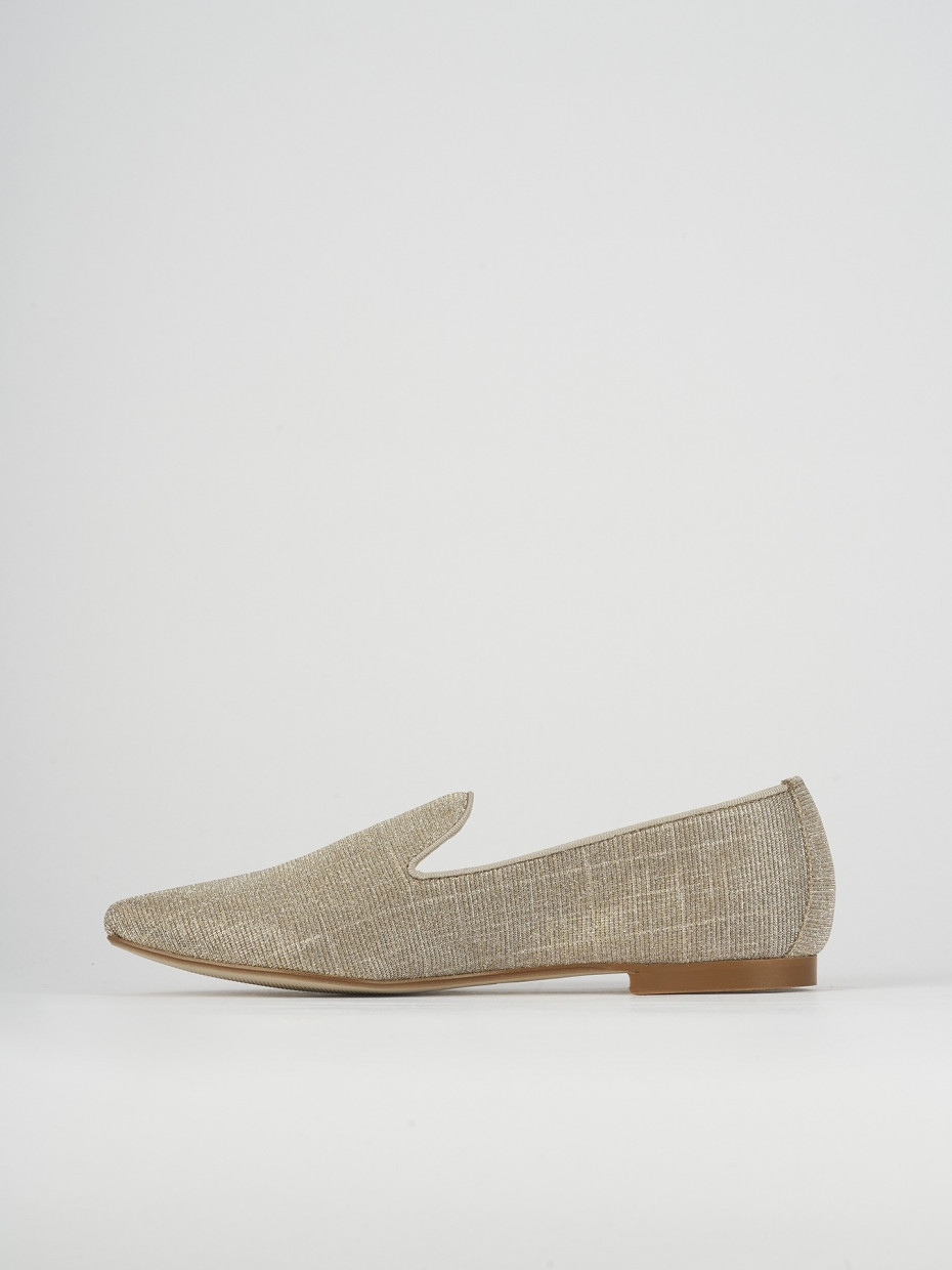 Ballerina tacco 1 cm beige pelle