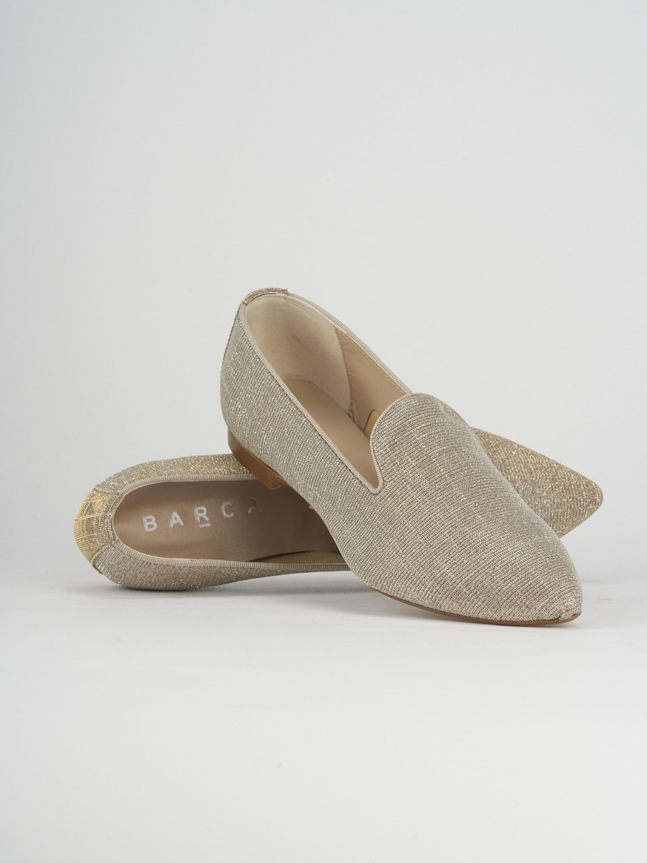 Flat shoes woman heel 1 cm beige leather Barca Stores