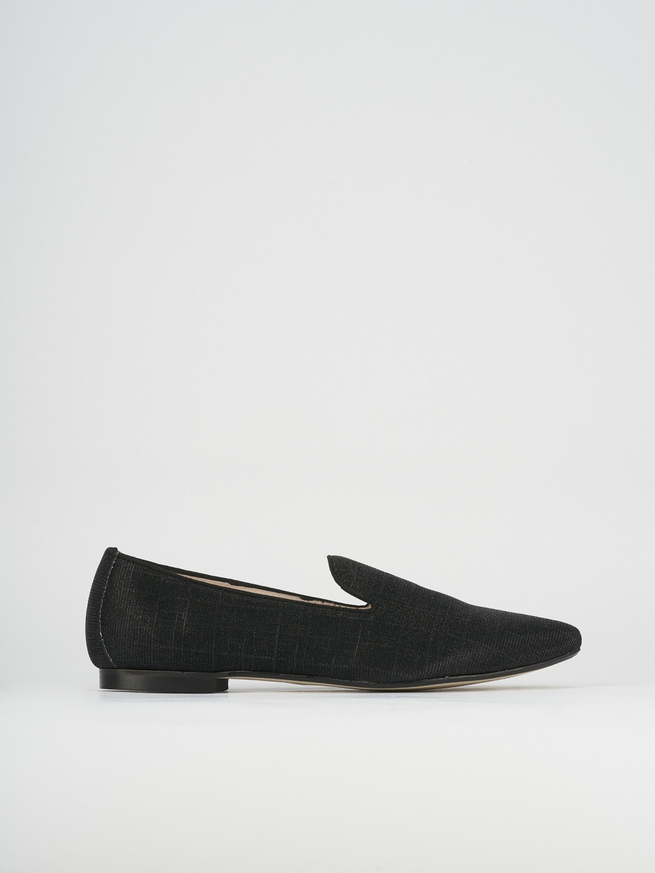 Ballerina tacco 1 cm nero pelle