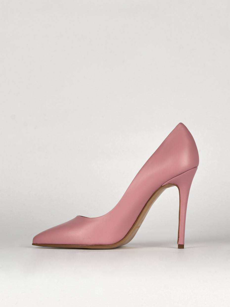 Pumps heel 11 cm pink leather