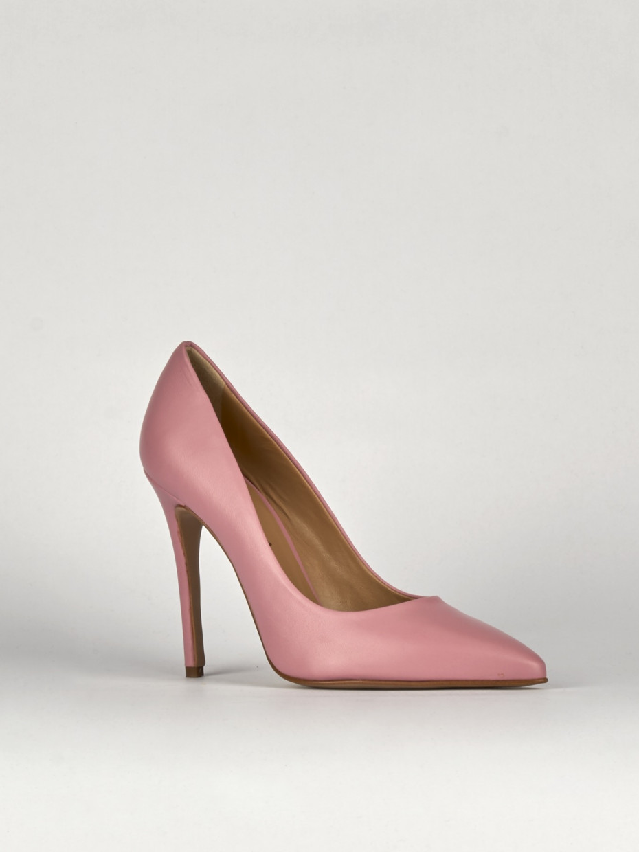 Pumps heel 11 cm pink leather