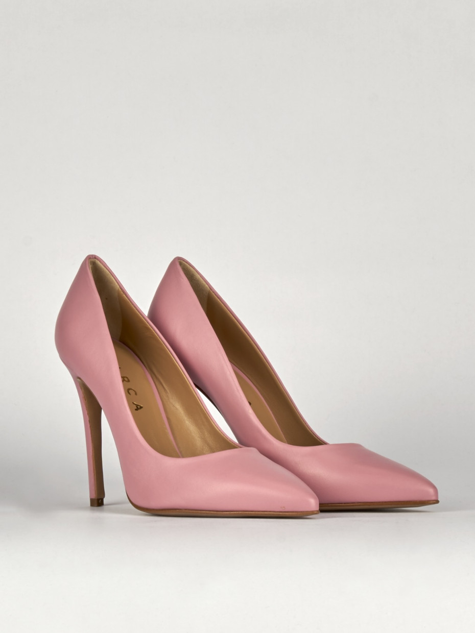 Decolte tacco 11 cm rosa pelle Barca Stores