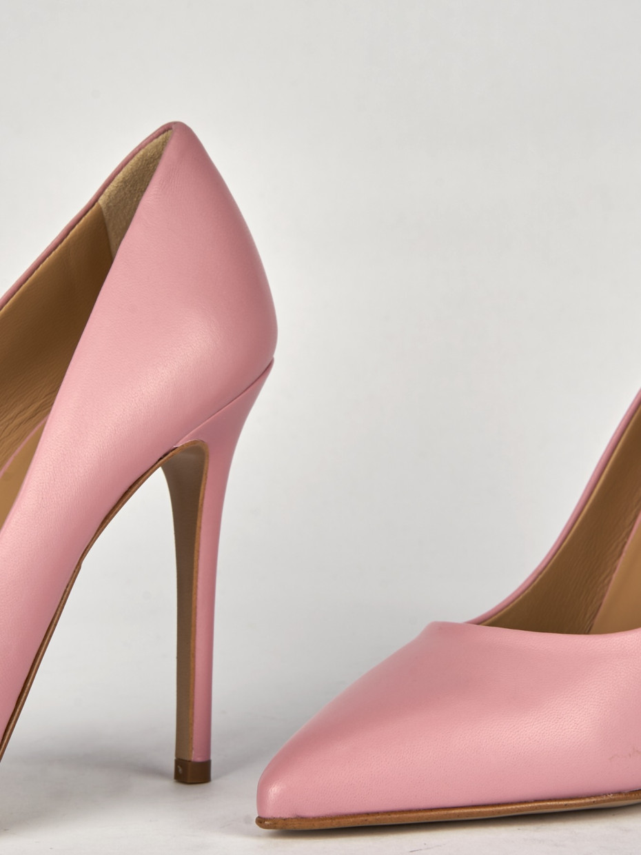 Pumps heel 11 cm pink leather