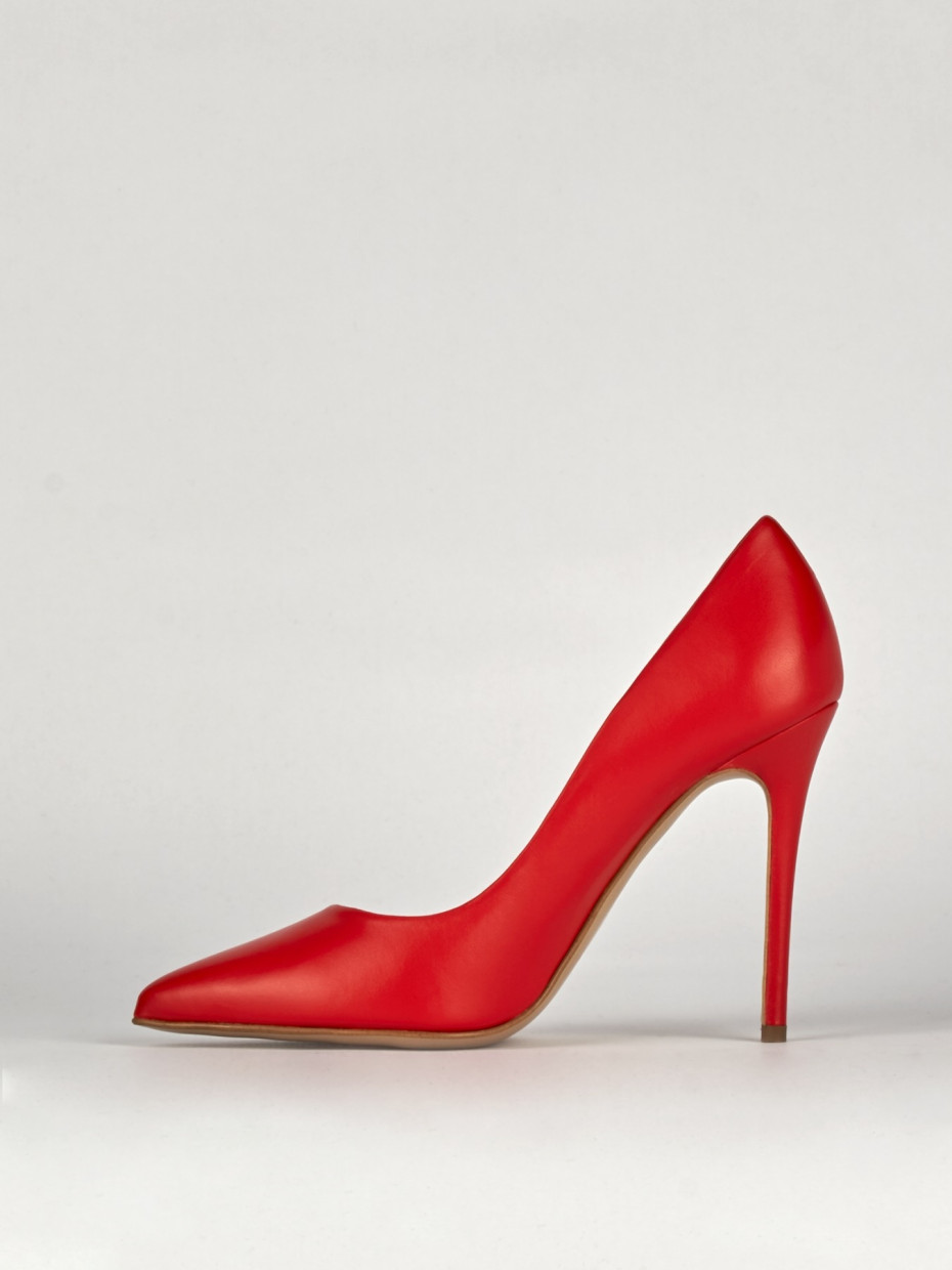 Pumps heel 11 cm red leather