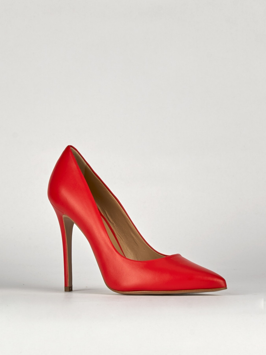 Pumps woman heel 11 cm red leather Barca Stores