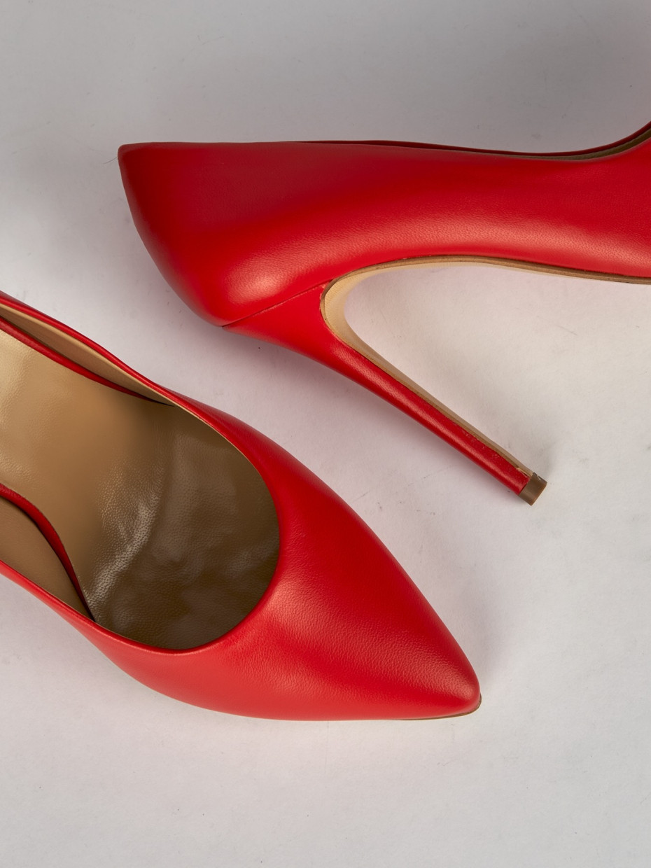 Pumps heel 11 cm red leather