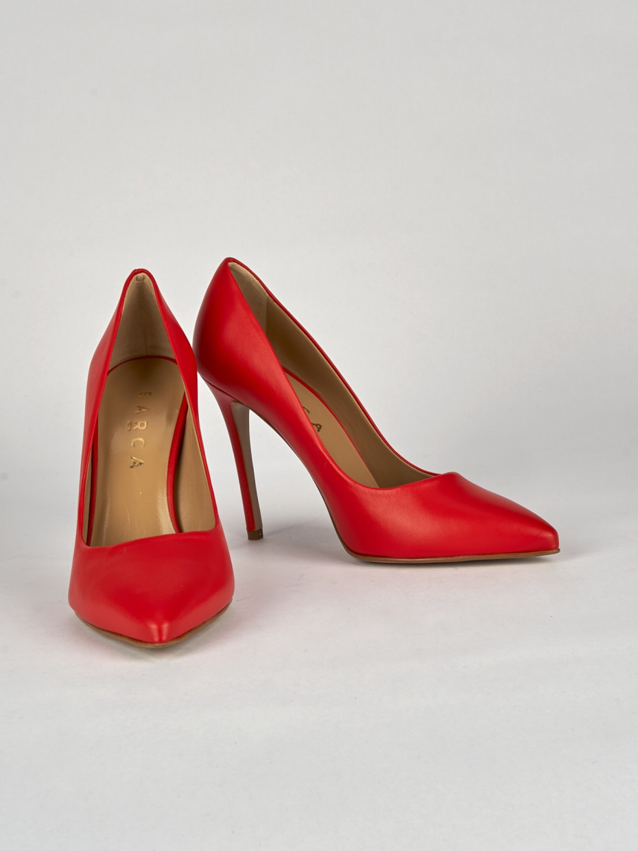 Pumps heel 11 cm red leather