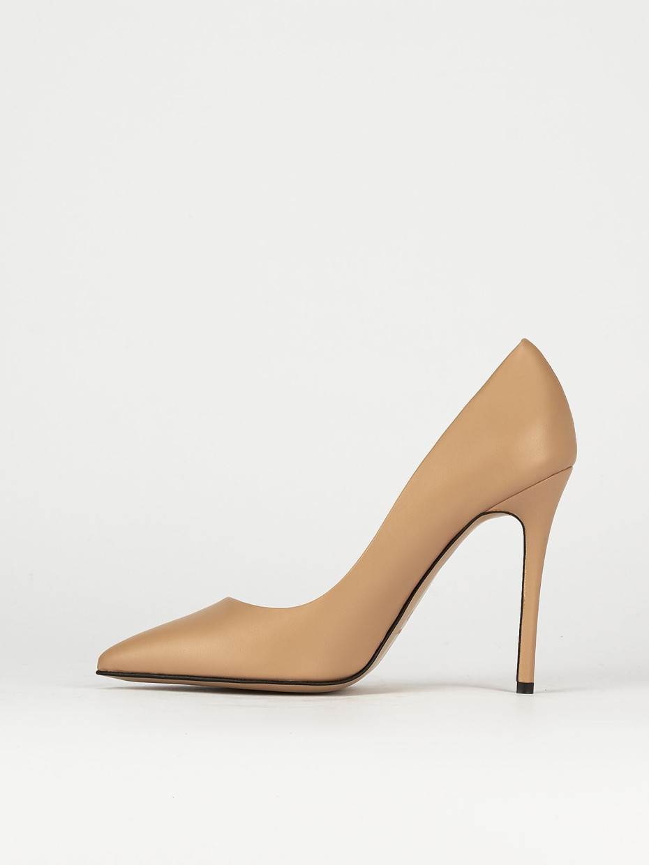 Decolte' tacco 11 cm rosa pelle