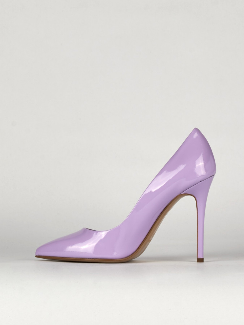 Decolte' tacco 11 cm rosa vernice
