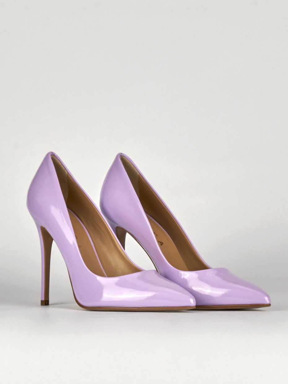 Decolte' tacco 11 cm rosa vernice