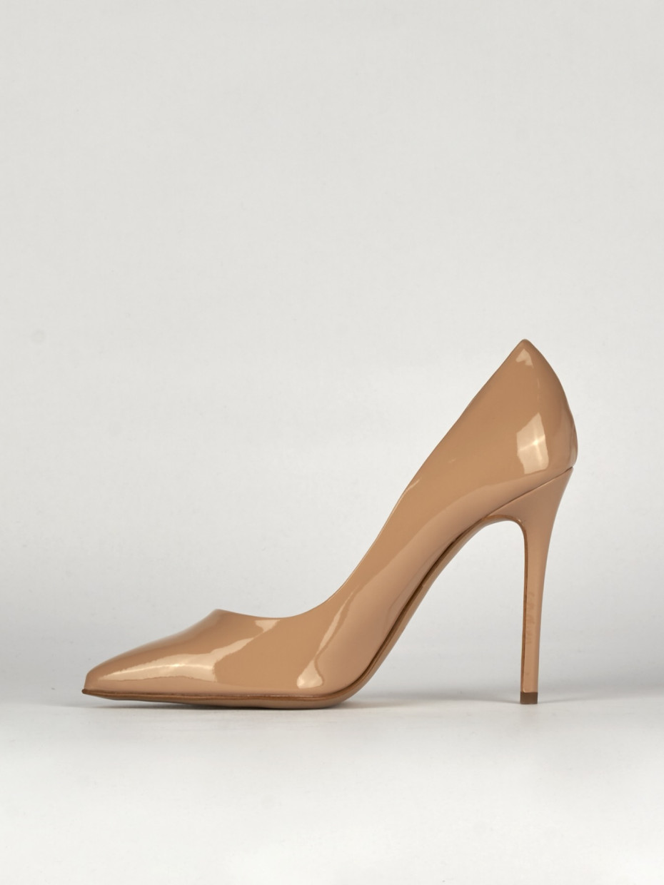 Decolte' tacco 11 cm rosa vernice
